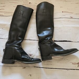 Marlboro English Horse Riding Tall Black Leather Boots Size (EU 4 1/2) US 7